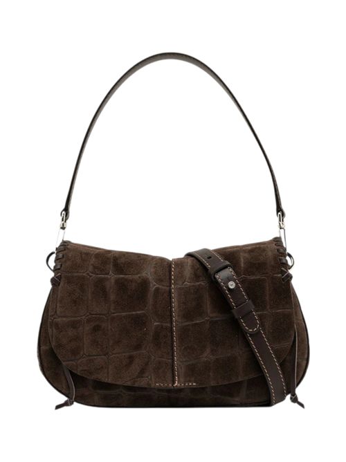 Helena round brown crocodile print bag Gianni Chiarini | BS11878-CMCOCCO2107